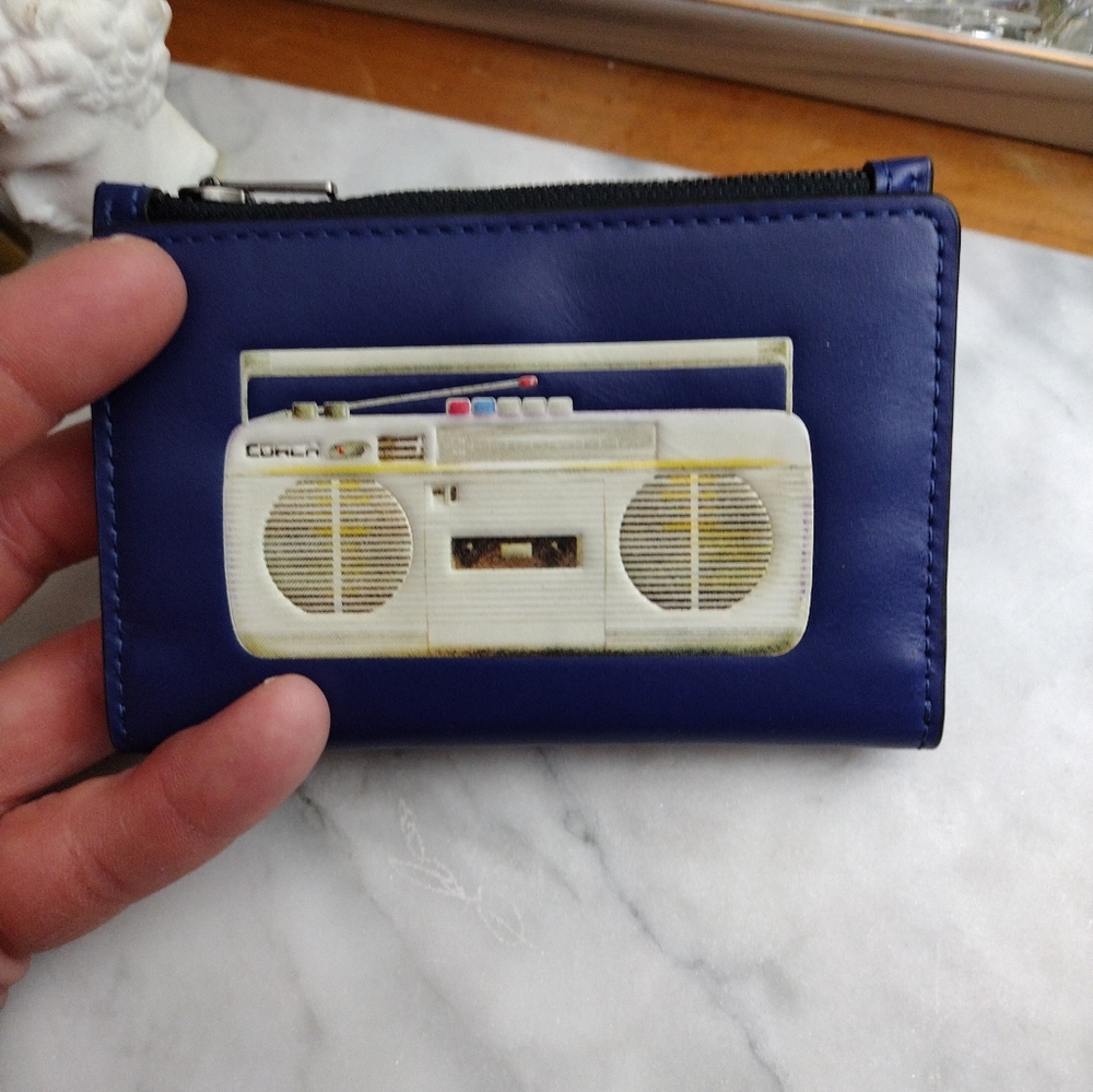 COACH "boom box" zip wallet
